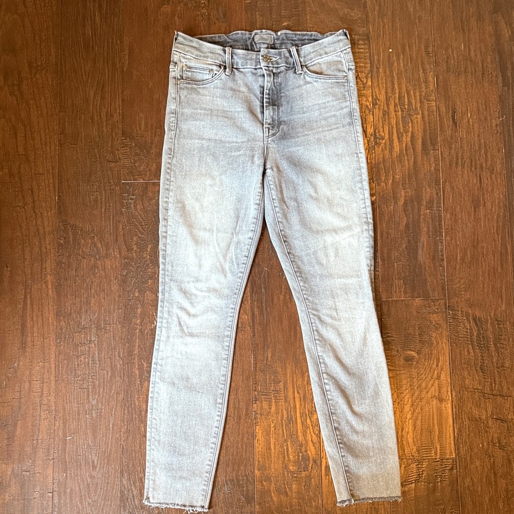 MOTHER Women's Light Gray Skinny Jeans
